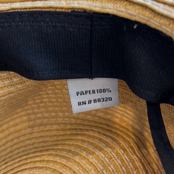 CC Exclusives Just Married Wide Brim Straw Floppy Hat with Ribbon Band - Picture 6 of 7